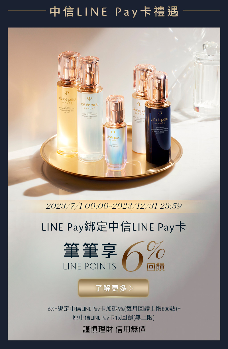 LINE Pay 綁定中信LINE Pay卡 筆筆享LINE POINTS 6%回饋